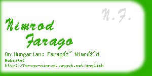nimrod farago business card
